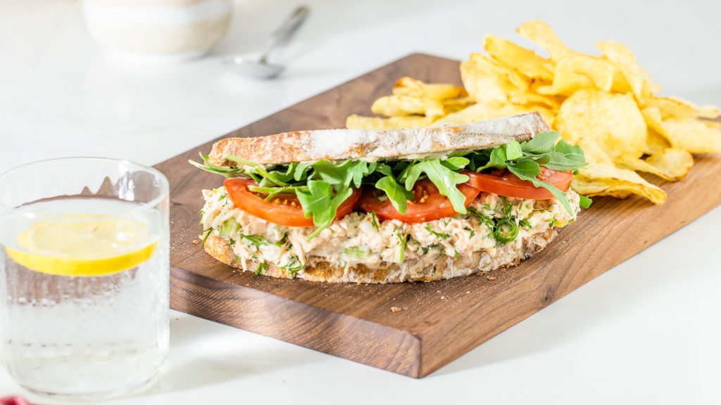 Recipe for SALMON SALAD SANDWICH
