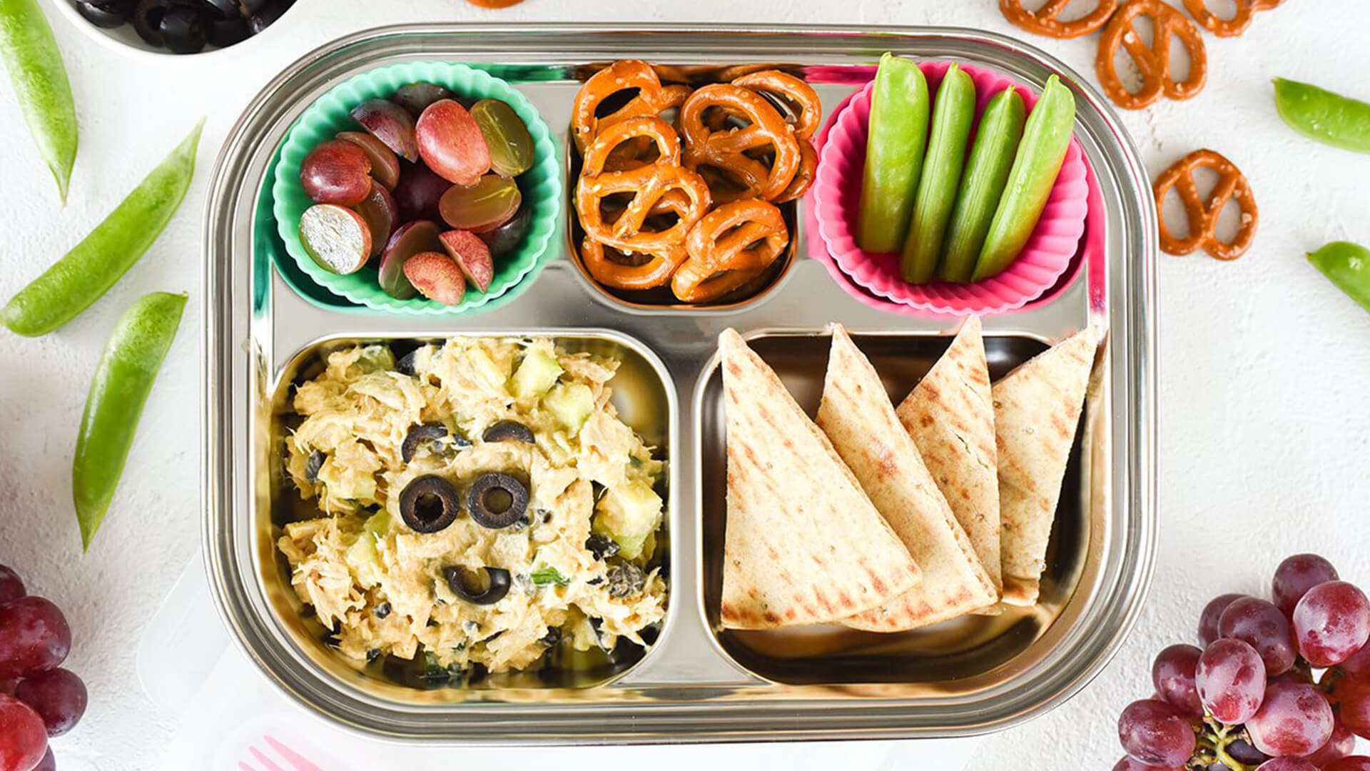 KidFriendly Greek Tuna Salad With Pita Recipe Bumble Bee Seafoods