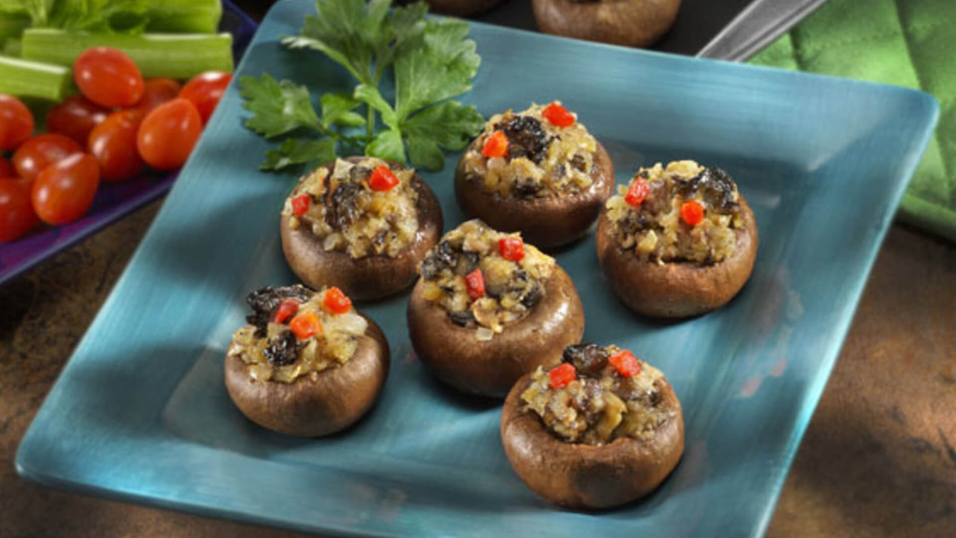 OysterStuffed Mushrooms Recipe Bumble Bee Seafoods