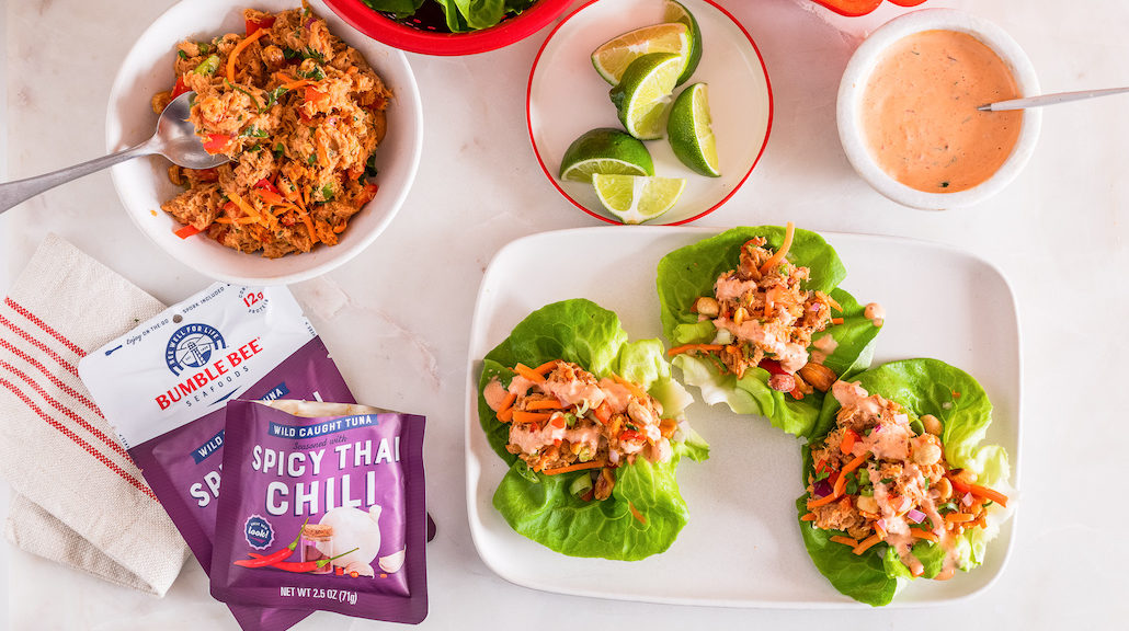 Spicy Thai Chili Lettuce Wraps Bumble Bee Seafood