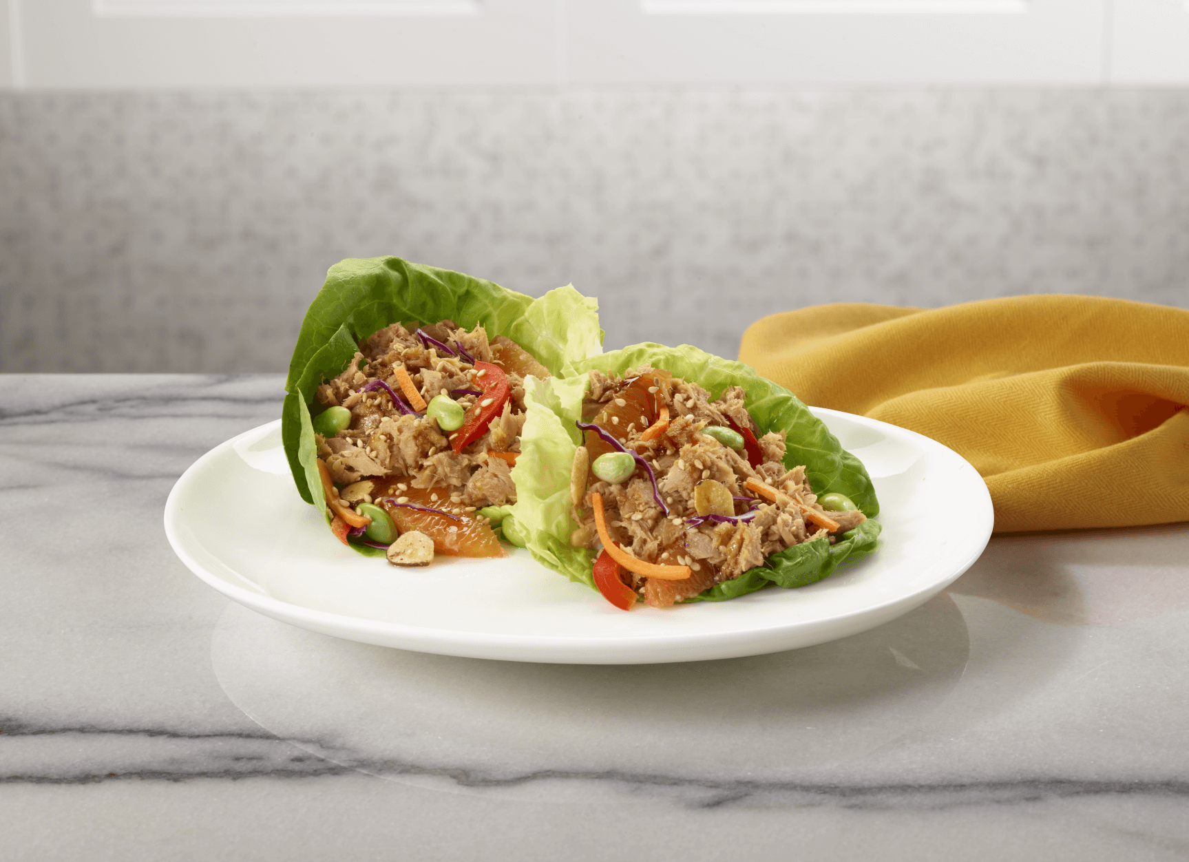 LEMON SESAME & GINGER TUNA LETTUCE CUPS Bumble Bee Seafood